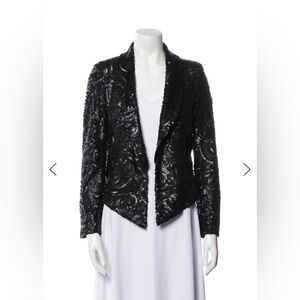 ANINE BING Women’s Black Spiral Sequin Blazer - Size XS